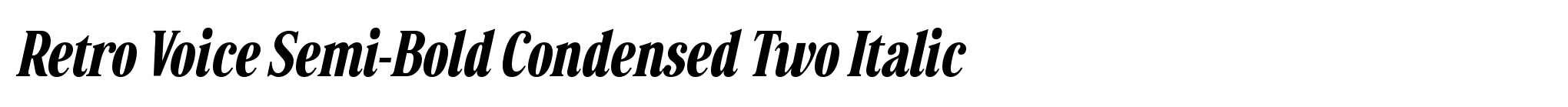 Retro Voice Semi-Bold Condensed Two Italic image